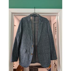 *NWT* New Jcrew Thompson unconstructed blazer in microgrid linen-cotton 40